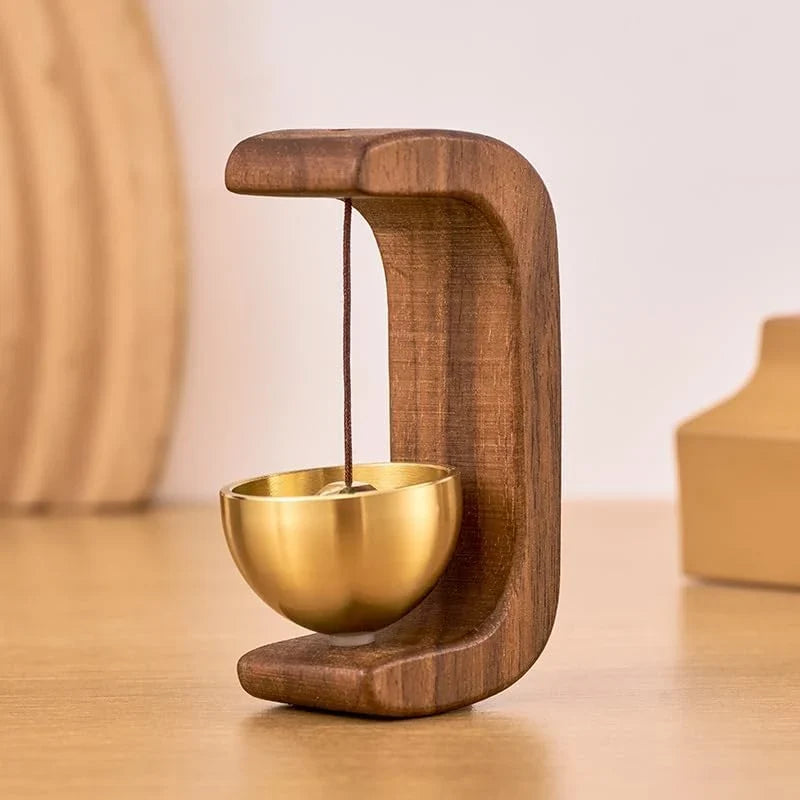 Premium Wooden Brass Bell Chime | Handcrafted Vastu Decor for Home Entrance, Balcony & Rooms
