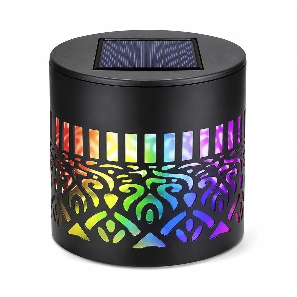 Seven-Color Changing Solar Mandala Wall Light, Outdoor Projection
