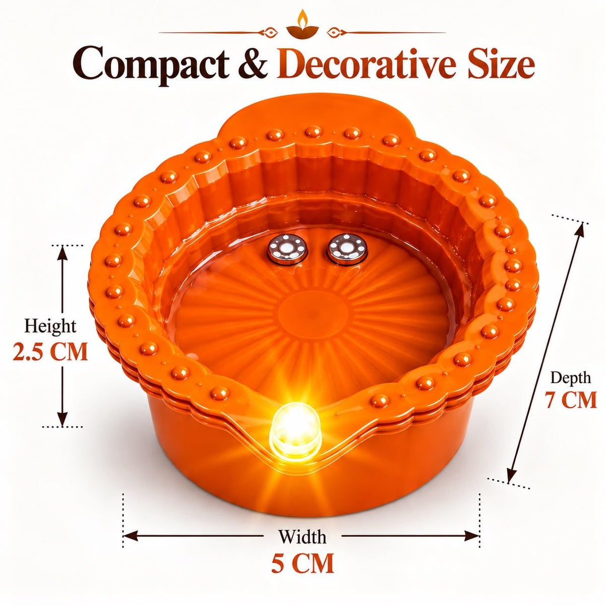 Water Sensor LED Diya for Pooja Pack of 24