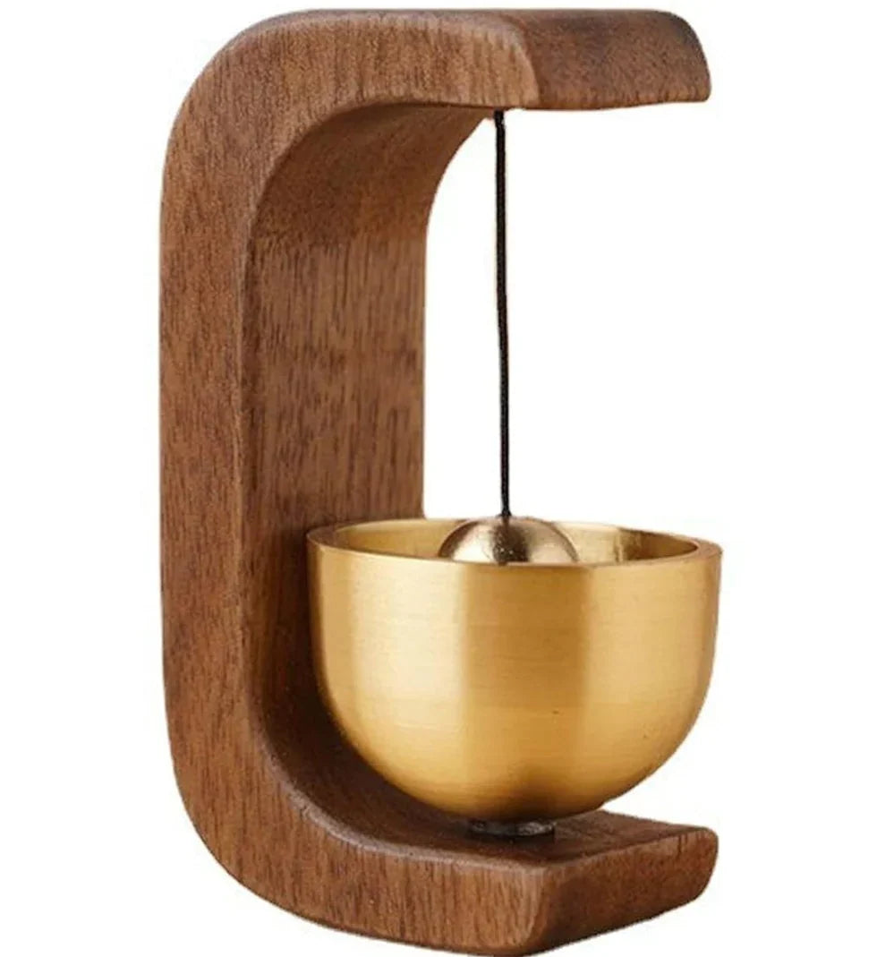 Premium Wooden Brass Bell Chime | Handcrafted Vastu Decor for Home Entrance, Balcony & Rooms