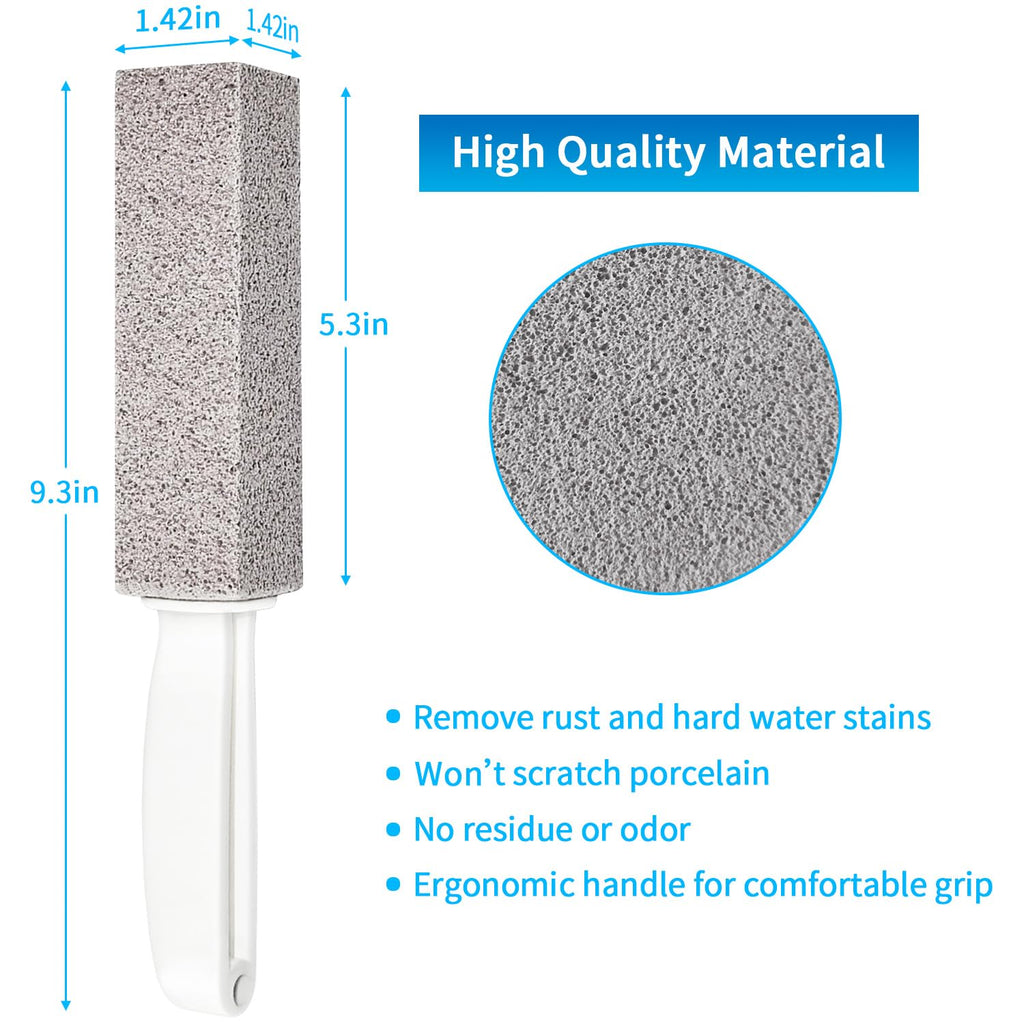 Pumice Stone for Toilet Bowl Cleaning with Stick Handle Buy Pack of 2 and Get 1 Free