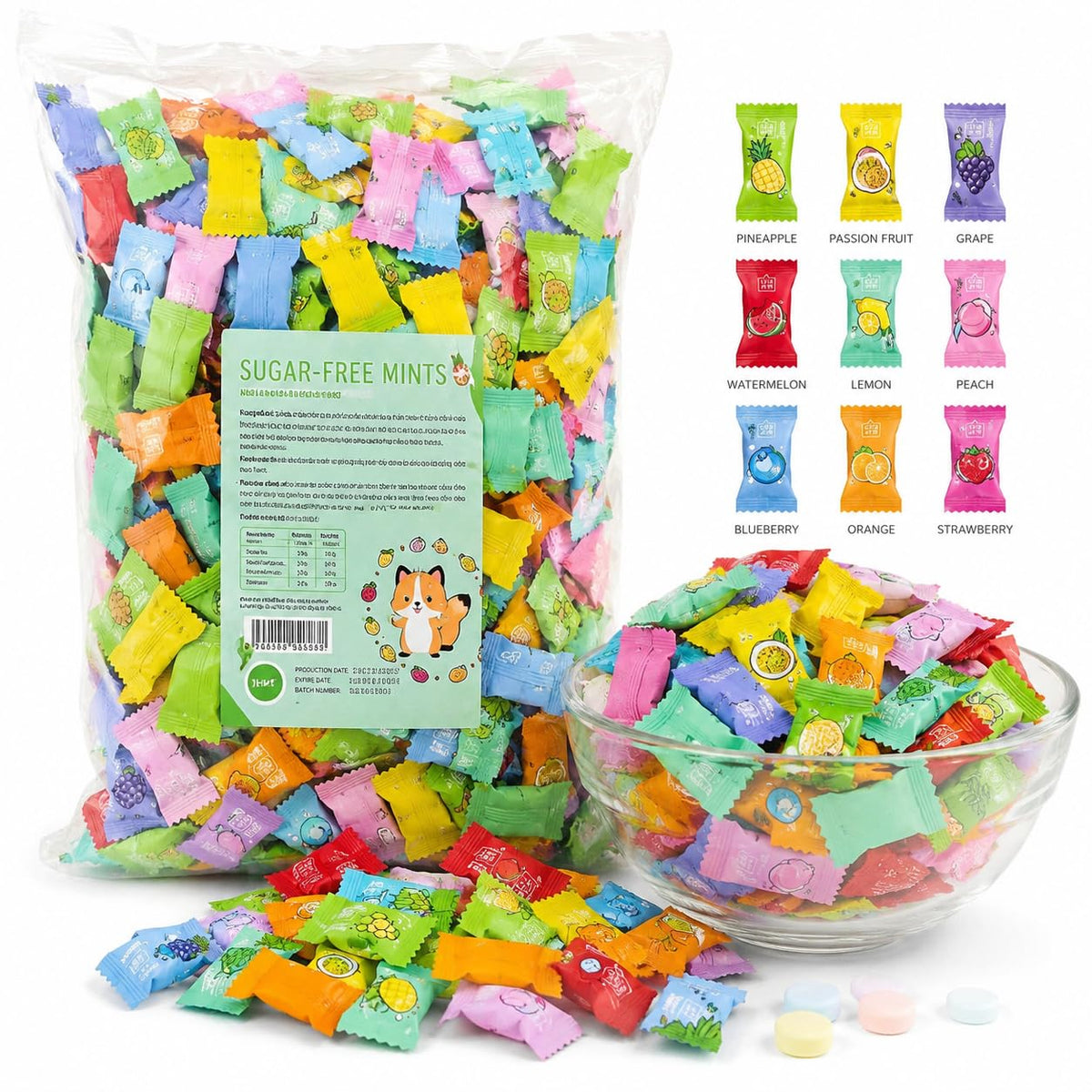 VIETNAMESE Sugar-Free Vitamin C Imported Fruit Candy 200gm